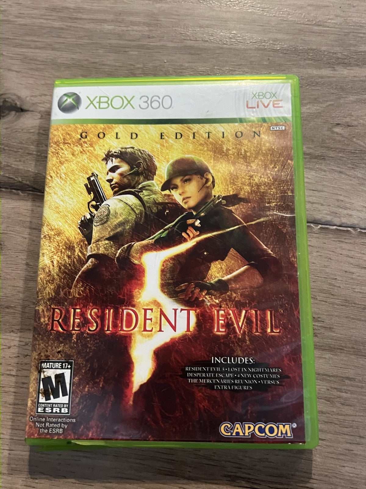 Resident Evil 5 Gold Edition (Microsoft Xbox 360, 2010) NO MANUAL