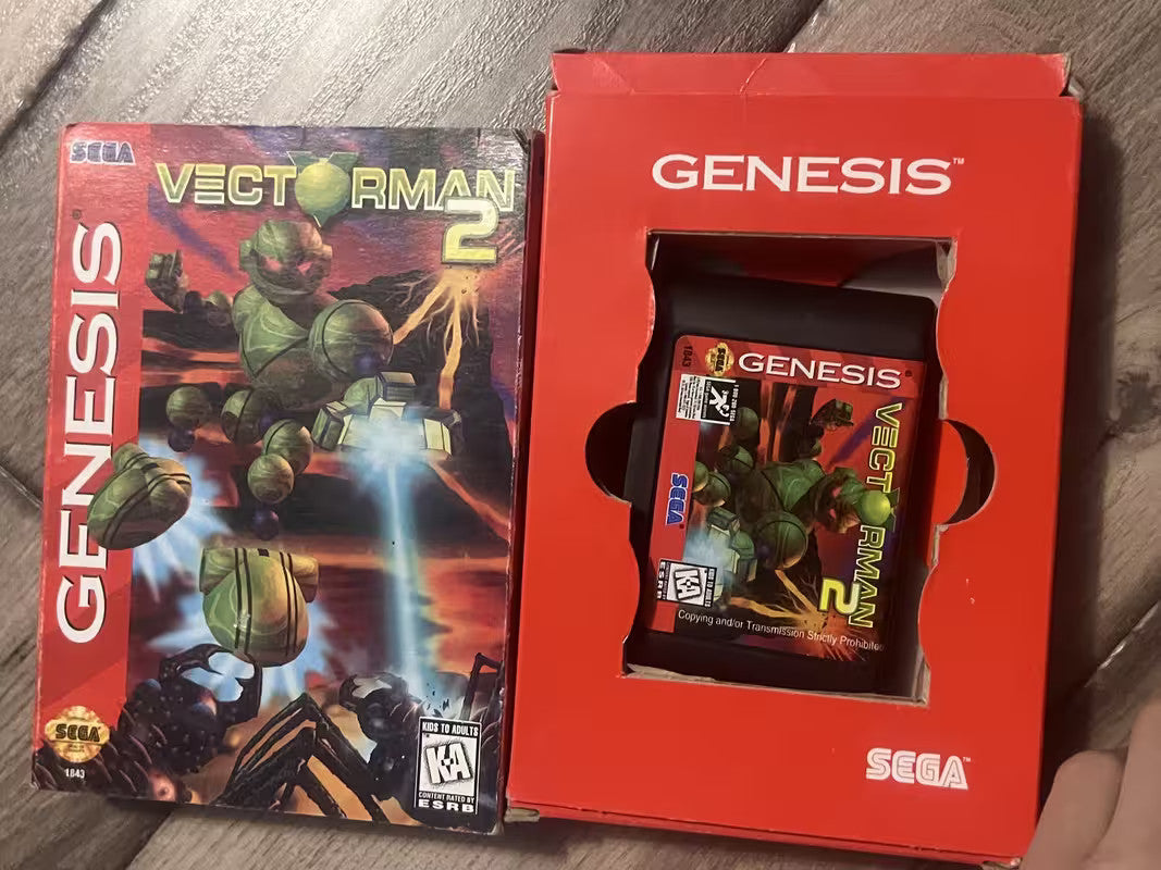 Vectorman 2 (Sega Genesis, 1996) WITH BOX NO MANUAL