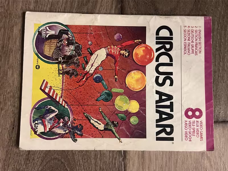 Circus Atari (Atari 2600, 1980) INTERNATIONAL MANUAL ONLY