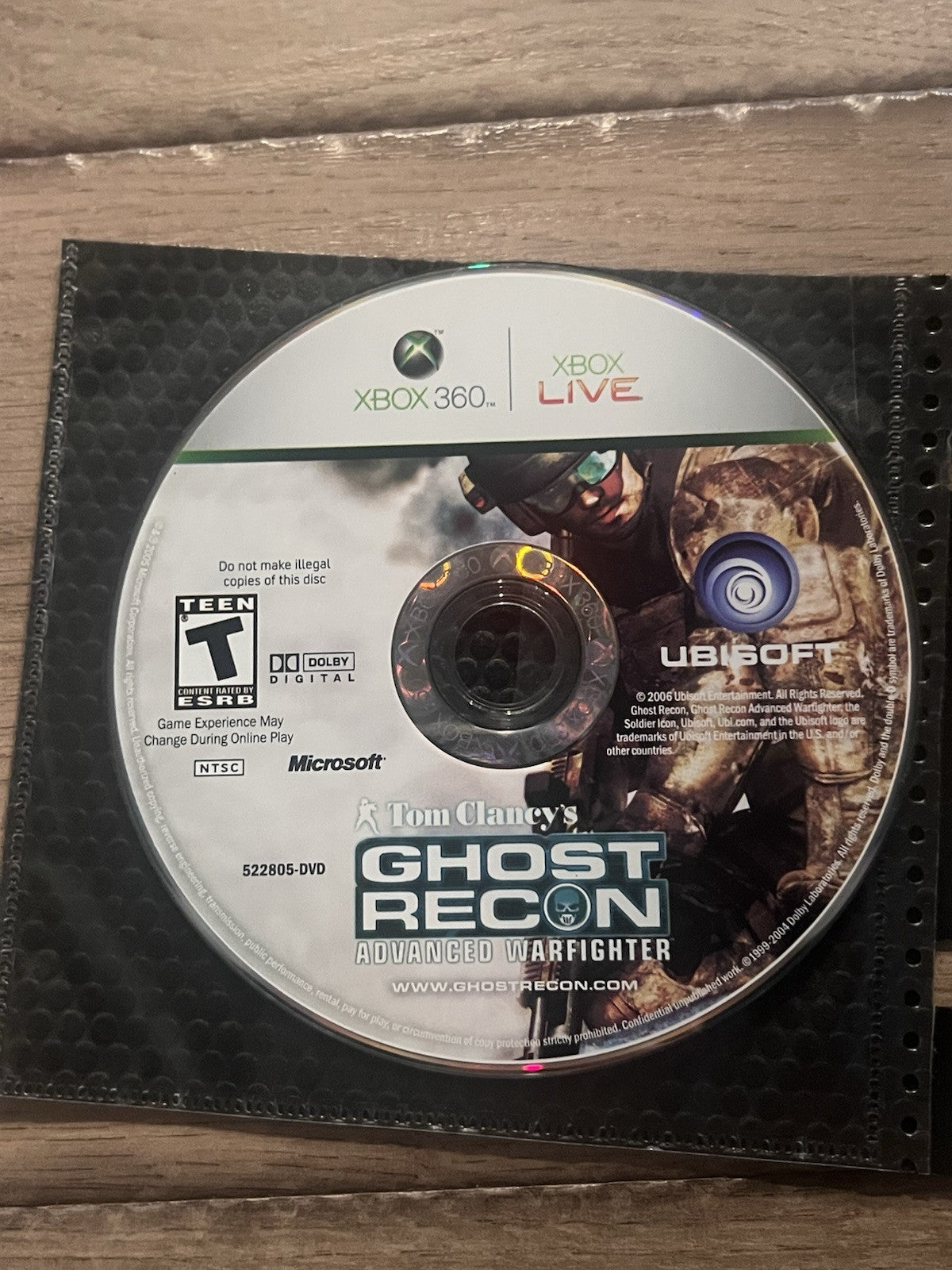 Tom Clancy's Ghost Recon: Advanced Warfighter (Xbox 360, 2006) DISC ONLY