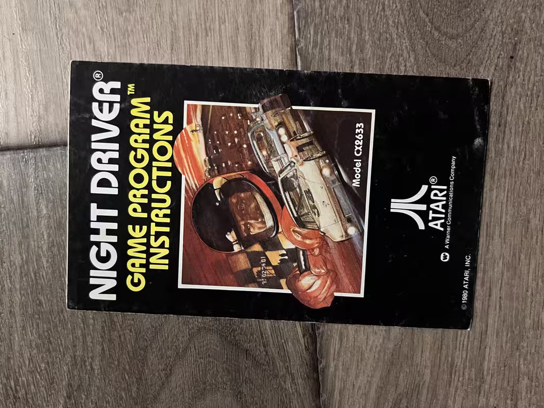 Night Driver (Atari 2600, 1978) MANUAL ONLY