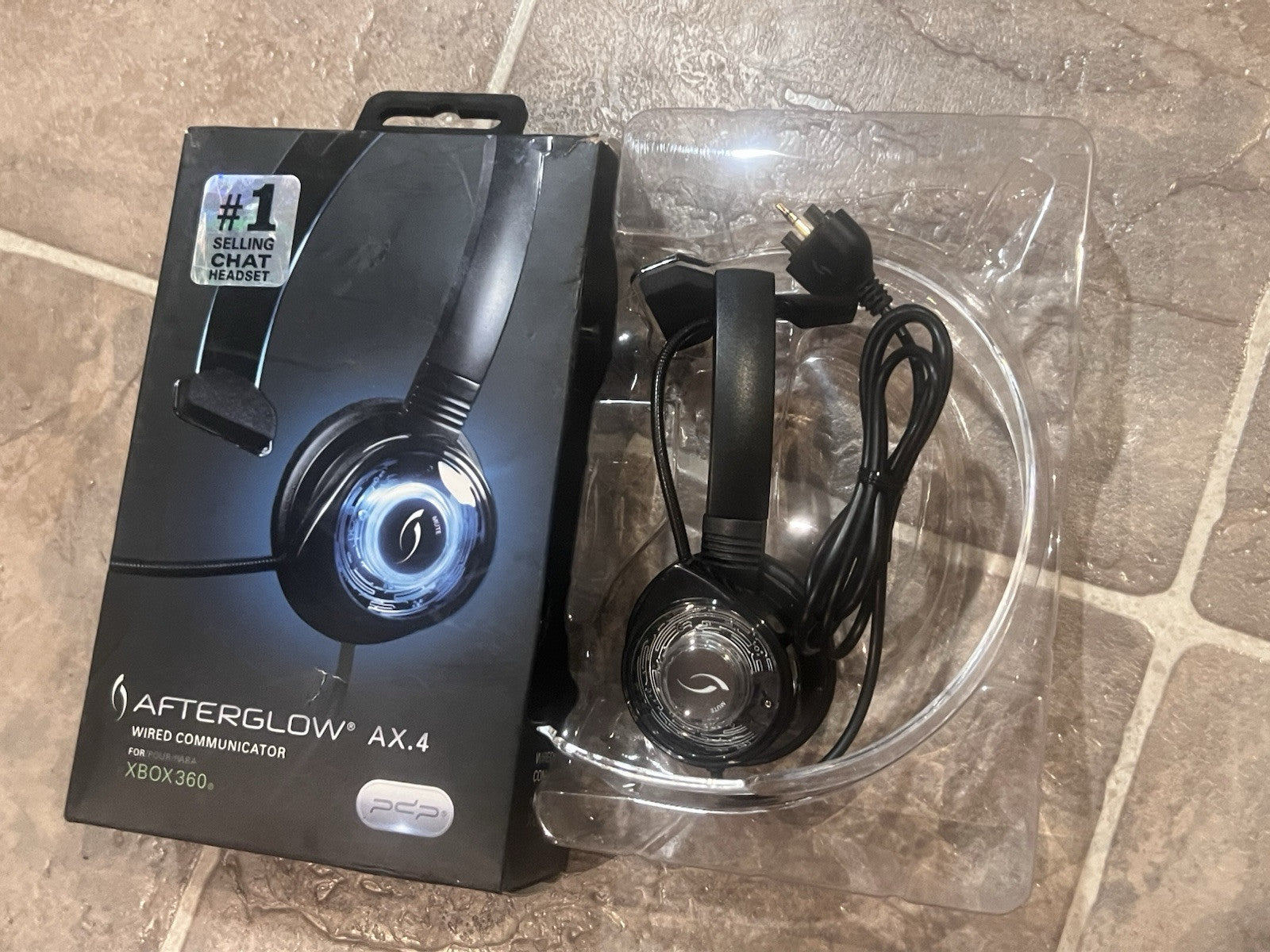 Afterglow AX. 4 Wired Communicator For Xbox 360 Ear Piece CIB COMPLETE IN BOX