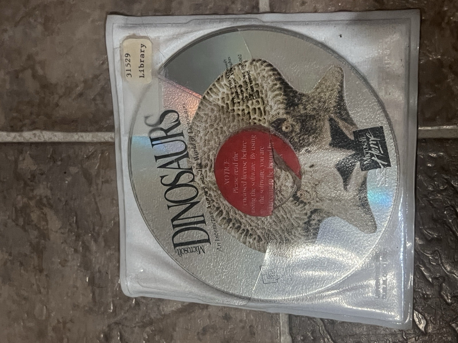 Microsoft Dinosaur (PC CD-ROM MAC, 1993) DISC ONLY