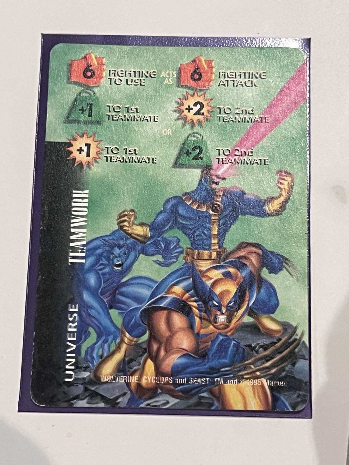 1995 Marvel Overpower CCG Wolverine, Cyclops & Beast