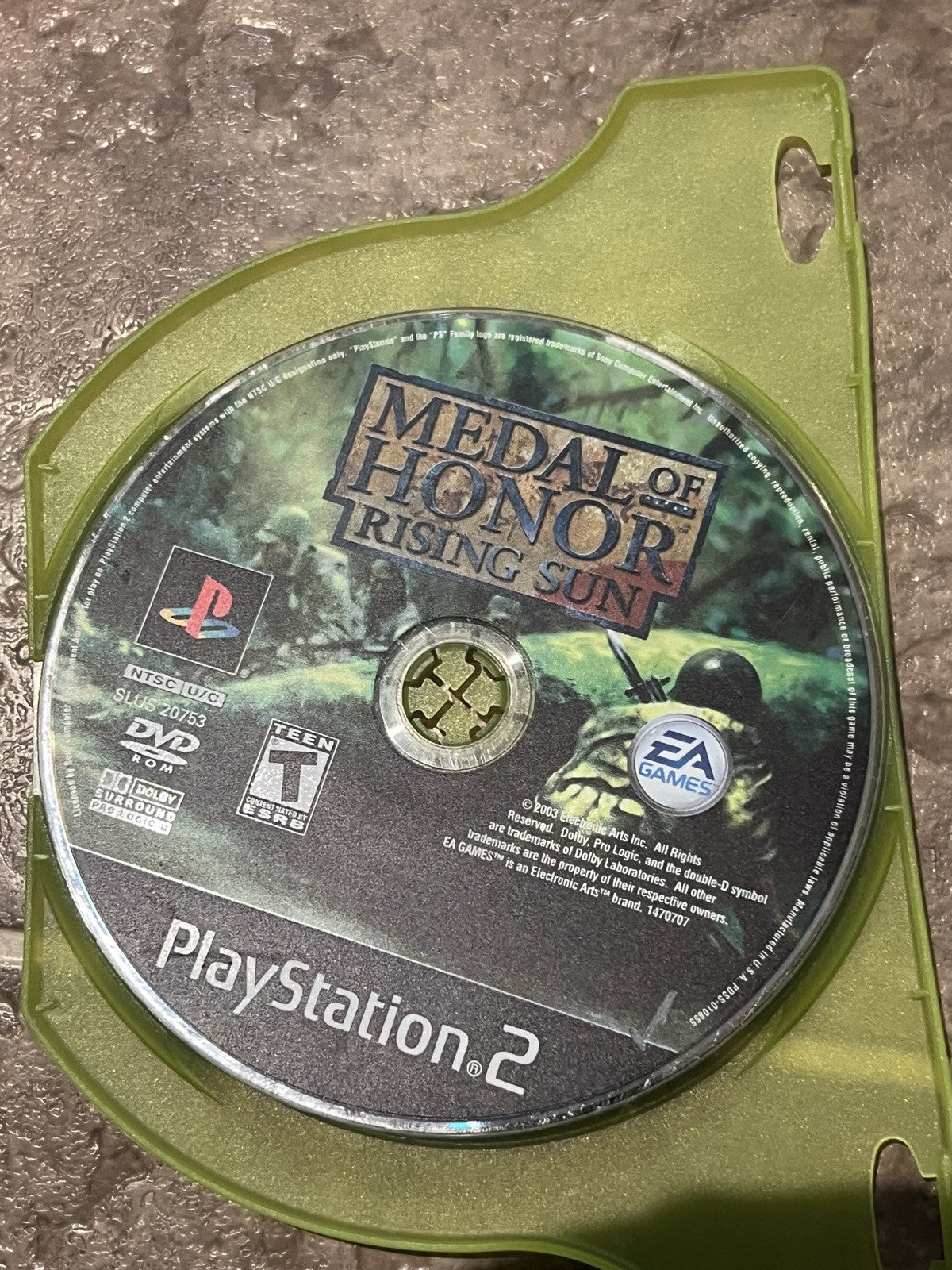 Medal of Honor: Rising Sun (Sony PlayStation 2 PS2, 2003) DISC ONLY