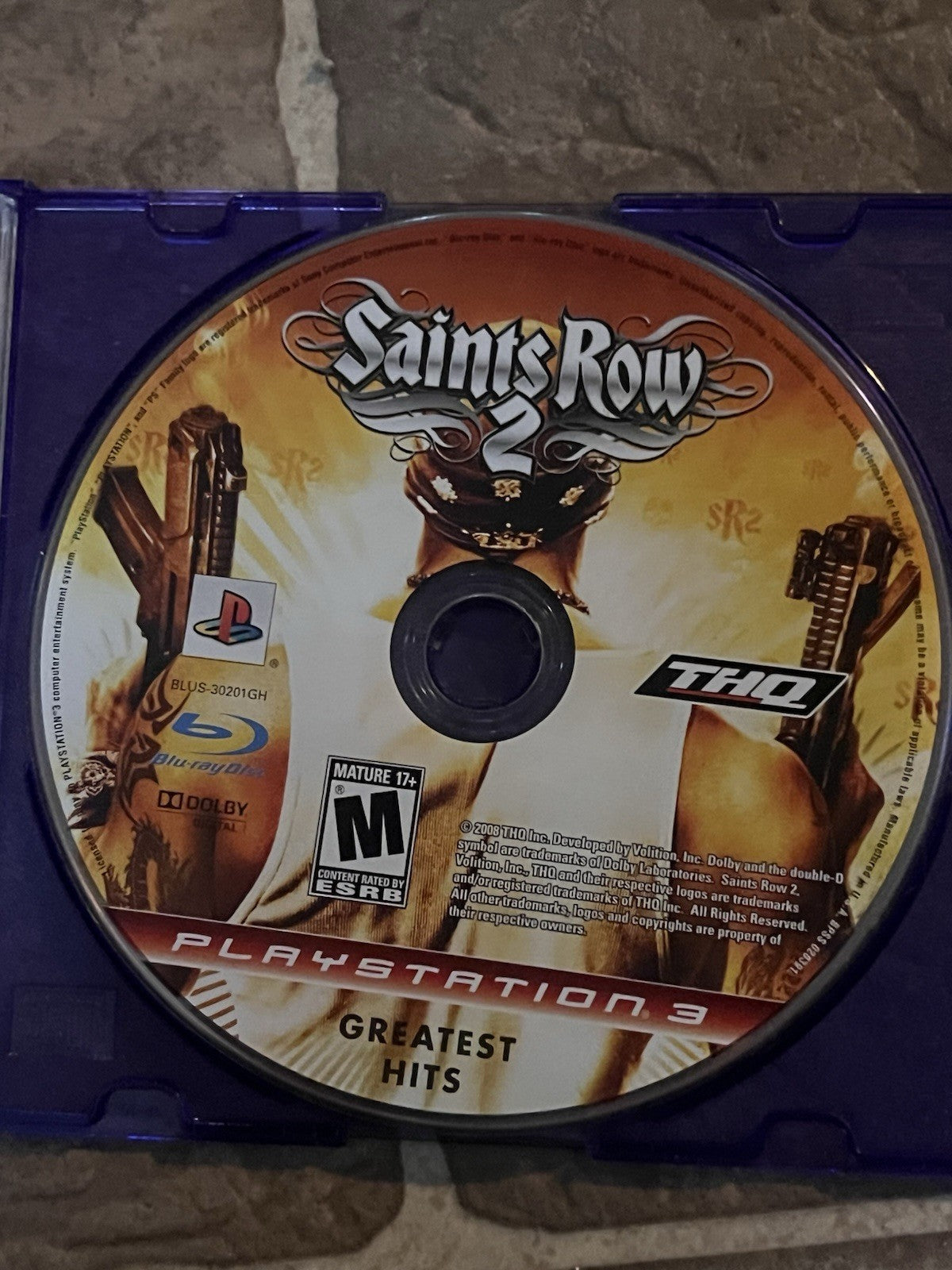 Saints Row 2: Greatest Hits (Sony Playstation 3 PS3, 2008) DISC ONLY