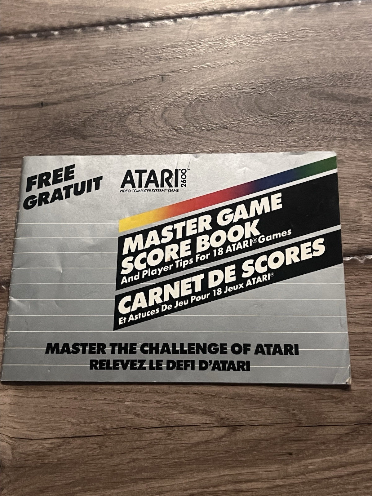Master Game Score Book (Atari 2600, 1983) FREE MANUAL UNFILLED
