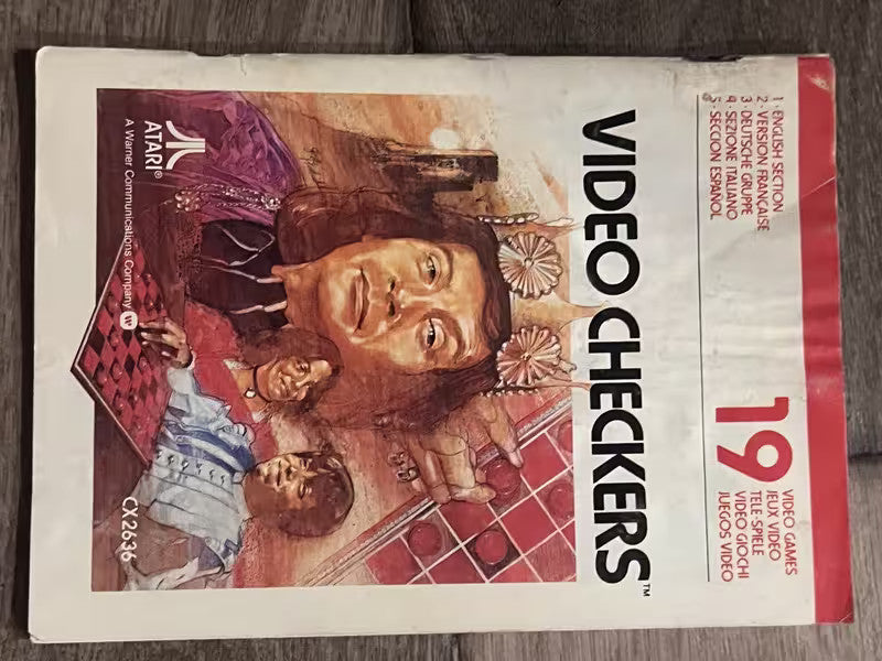Video Checkers (Atari 2600, 1978) INTERNATIONAL MANUAL ONLY