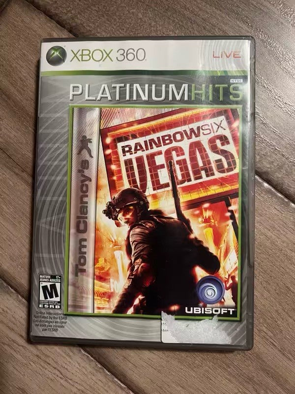 Tom Clancy's: Rainbow Six Vegas - Platinum Hits (Xbox 360, 2006) NO MANUAL