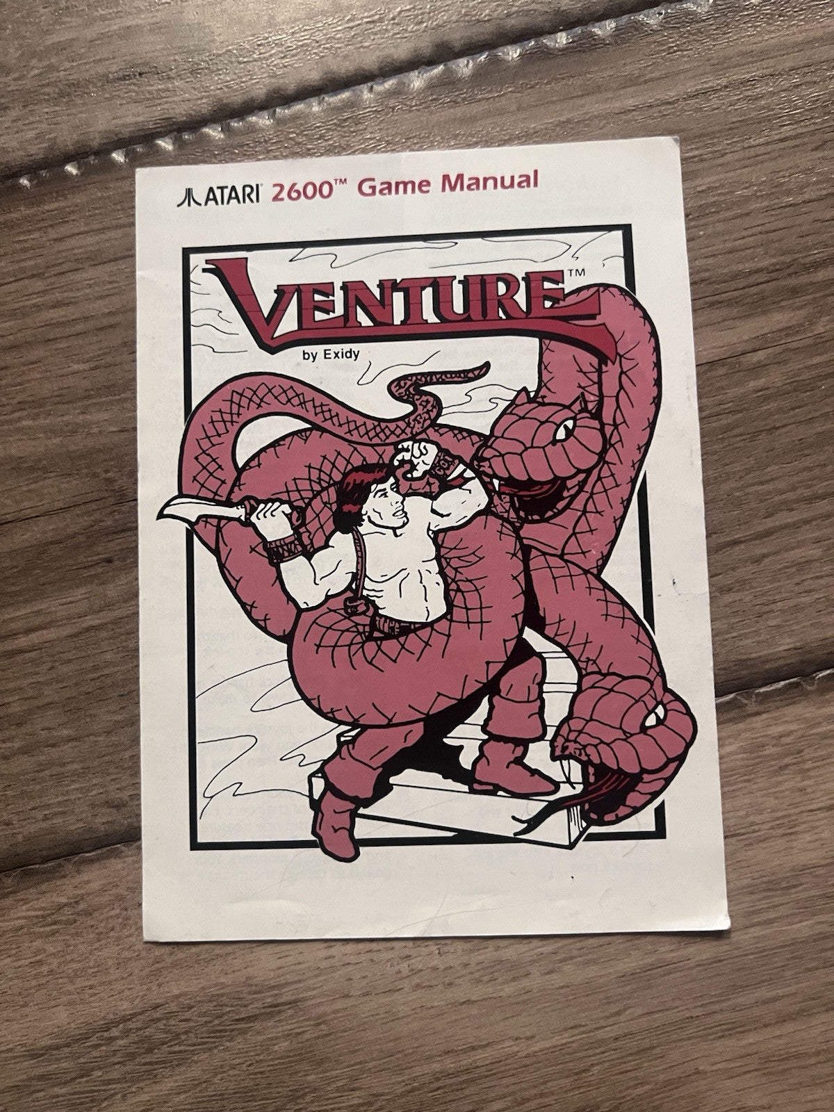 Venture Atari 2600 1988 Manual Only