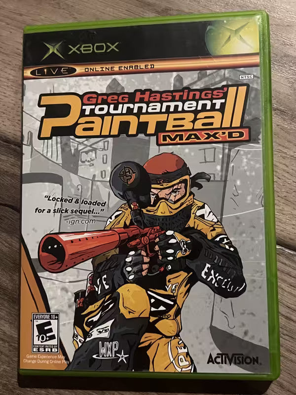 Greg Hastings Tournament Paintball Maxed (Microsoft Xbox, 2005) CIB COMPLETE