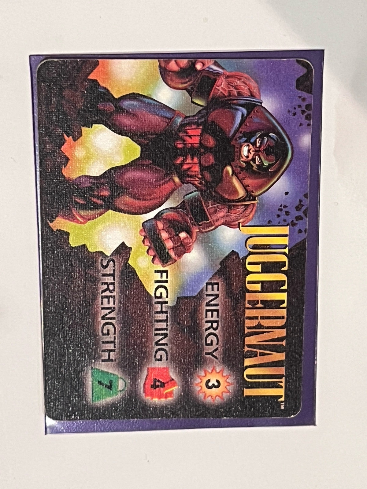 Marvel Overpower Juggernaut Powersurge 3-stat character Rare
