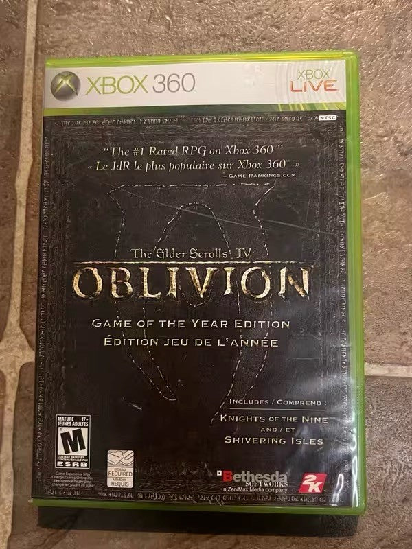 Elder Scrolls IV Oblivion: Game of the Year (Microsoft Xbox 360, 2007) NO MANUAL