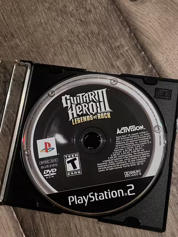 Guitar Hero III Legends of Rock (Sony Playstation 2 PS2, 2007) DISC ONLY