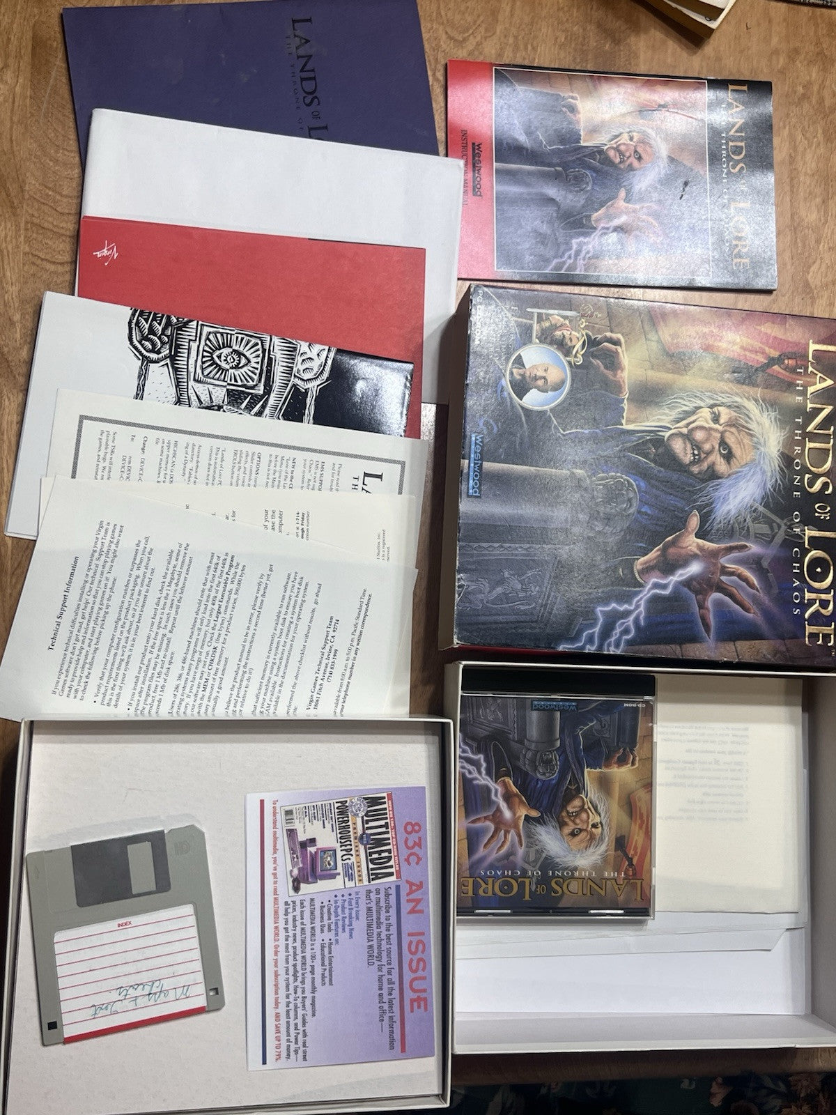 Lands of Lore Throne of Chaos CD Rom Westwood Studios (PC, 1994) CIB BIG BOX