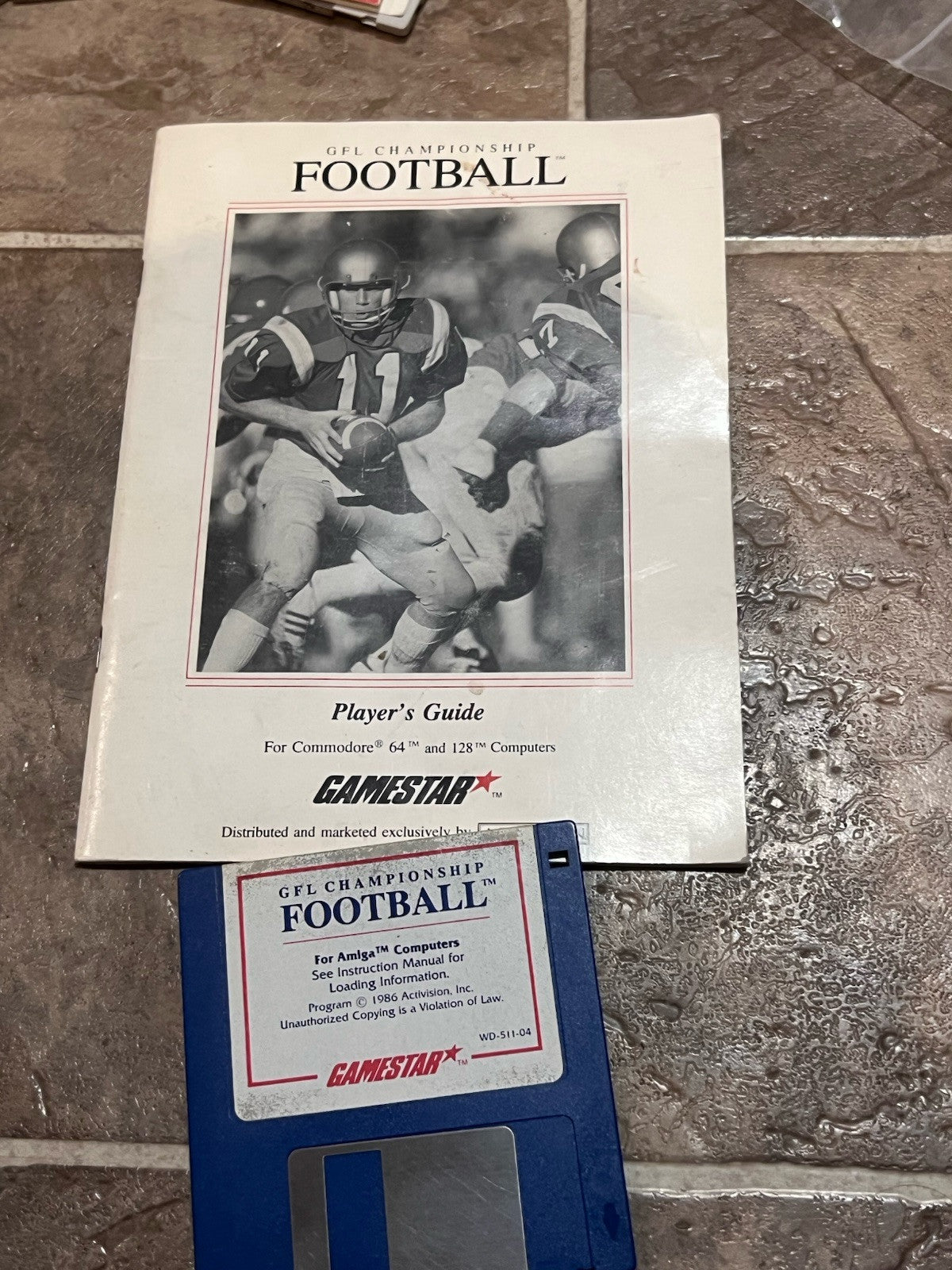 Commodore Amiga Game GFL Championship Football 1986 Game + Manual Only