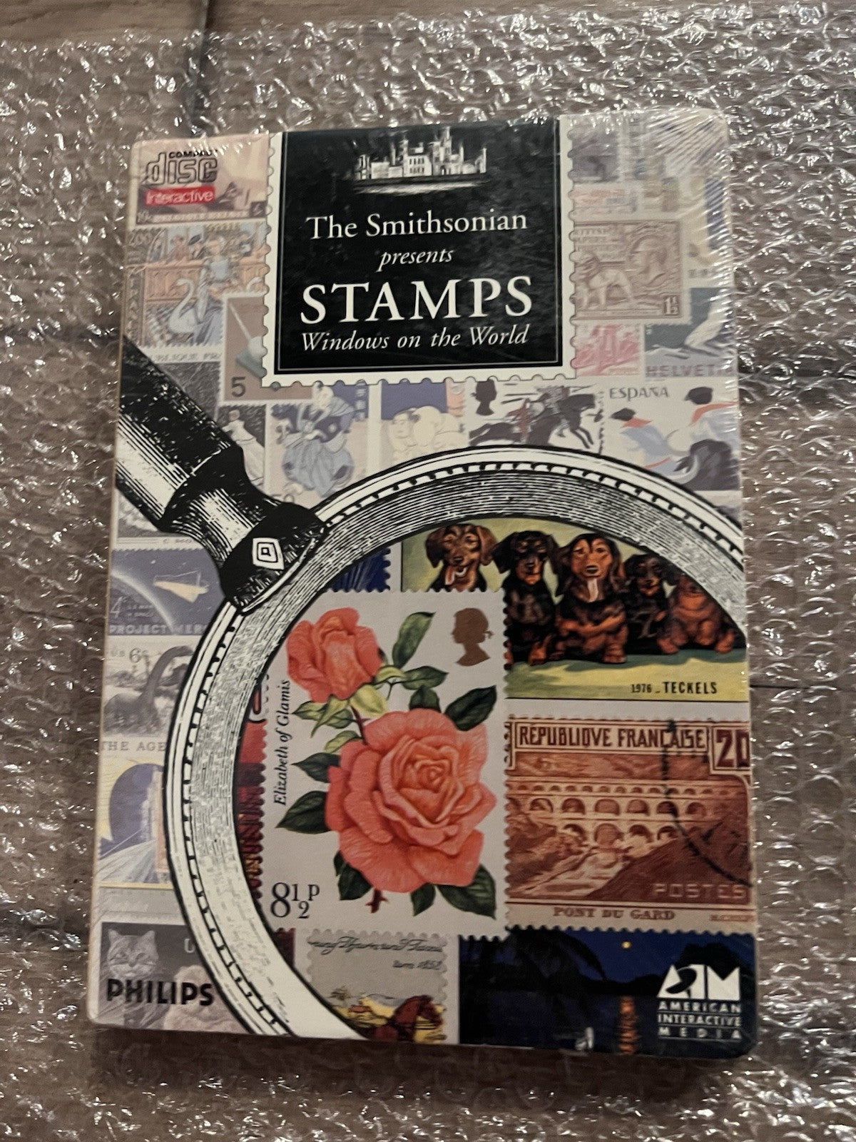 The Smithsonian Presents Stamps (Phillips CD-i, 1991) NEW SEALED LONGBOX