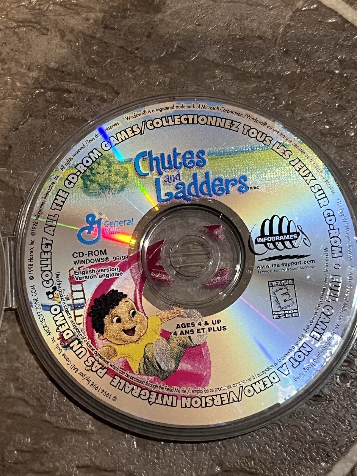 General Mills Chutes & Ladders Windows 95/98 Infogrames DISC ONLY