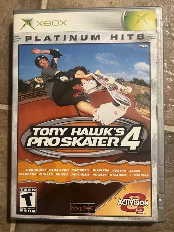 Tony Hawk's Pro Skater 4: Platinum Hits (Microsoft Xbox, 2002) NO MANUAL