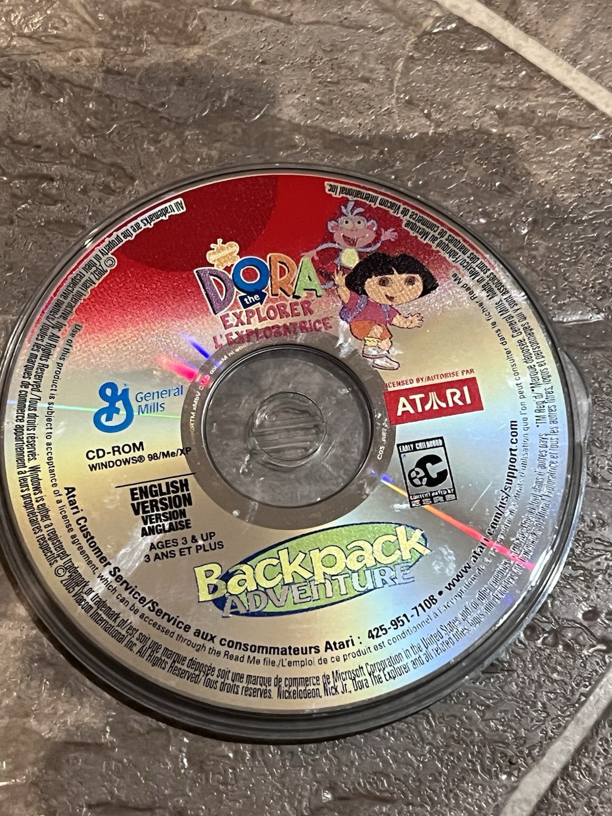 Dora the Explorer Backpack Adventure PC CD-ROM DISK ONLY 2002