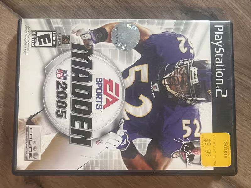 Madden 2005 (Sony Playstation 2, 2004) NO MANUAL